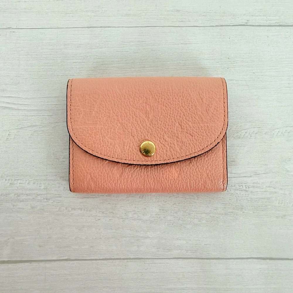 Louis Vuitton Rosalie Coin Purse Peach Pink Monogram Empreinte Leather Wallet